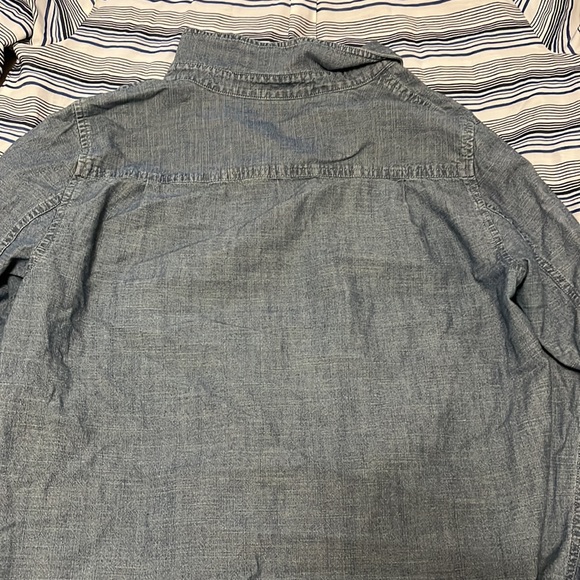 Jcrew Half Button Down Chambray Shirt - Picture 3 of 3